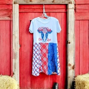 Upcycled Did I Roll My Eyes Out Loud Tee Dress M